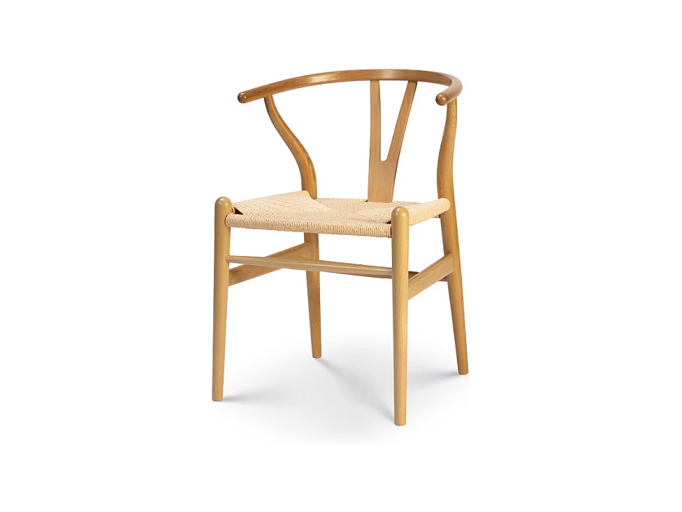 Chaise LIV scandinave en bois naturel et corde