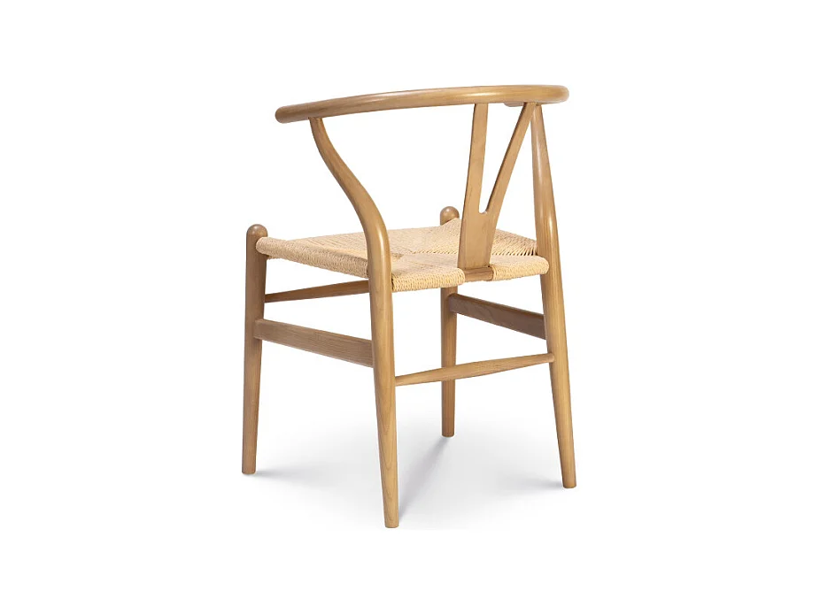 Chaise LIV scandinave en bois naturel et corde