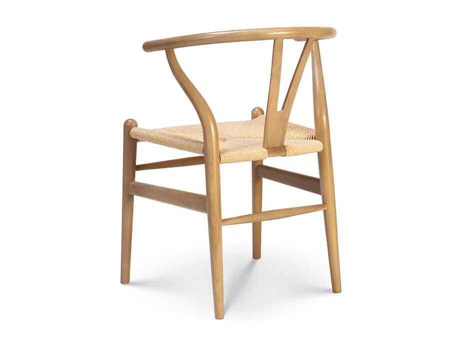 Chaise LIV scandinave en bois naturel et corde