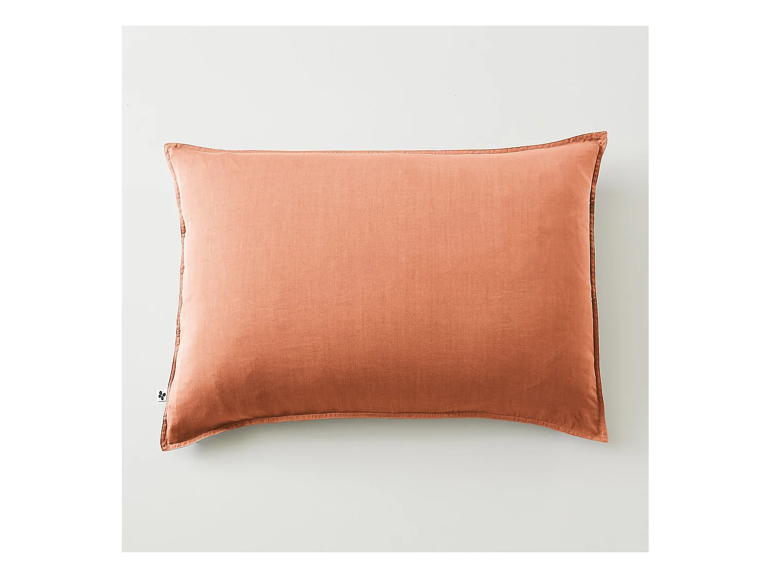 Taie d'oreiller 50x70 lyocell uni terracotta Terre de Nuit Lysandre