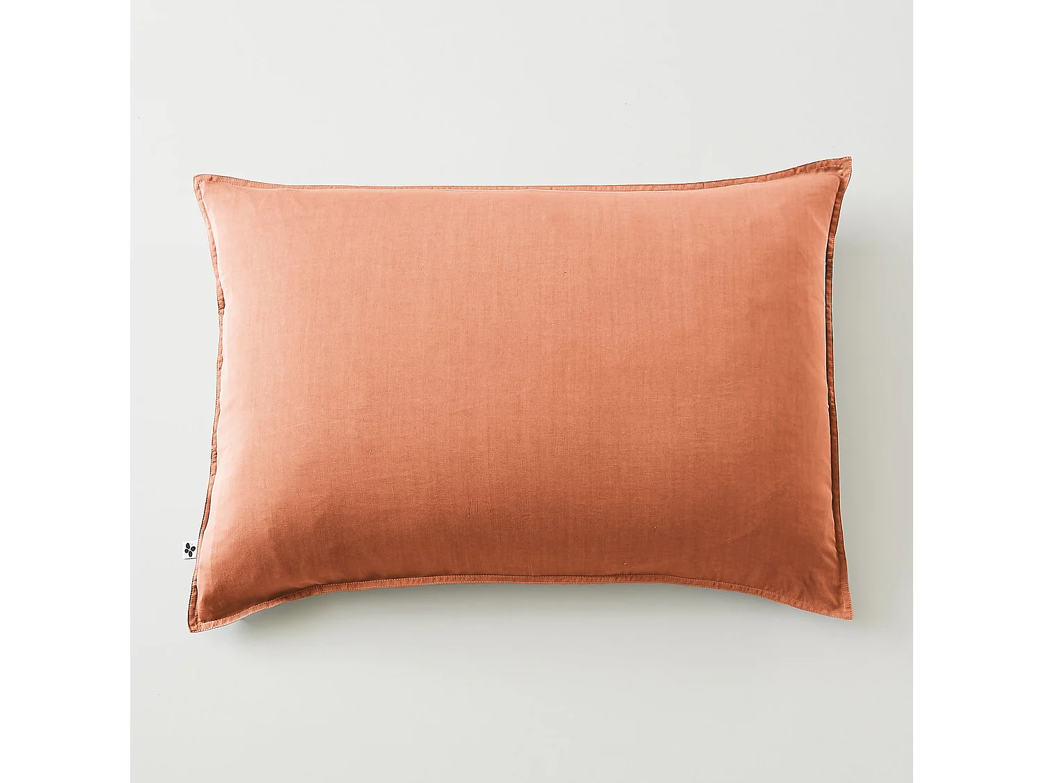 Taie d'oreiller 50x70 lyocell uni terracotta Terre de Nuit Lysandre