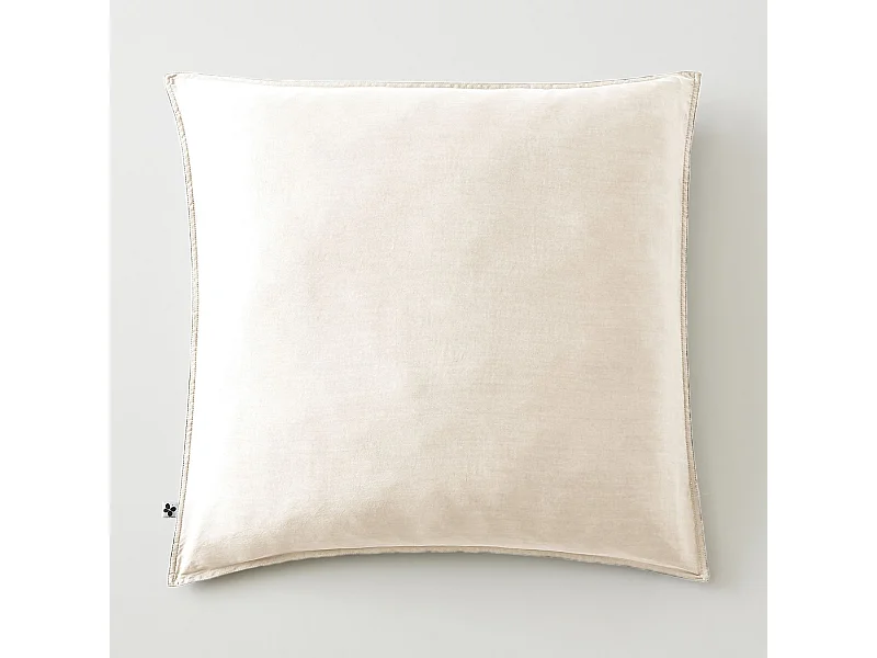 Taie d'oreiller 63x63 lyocell uni pampa Terre de Nuit Lysandre