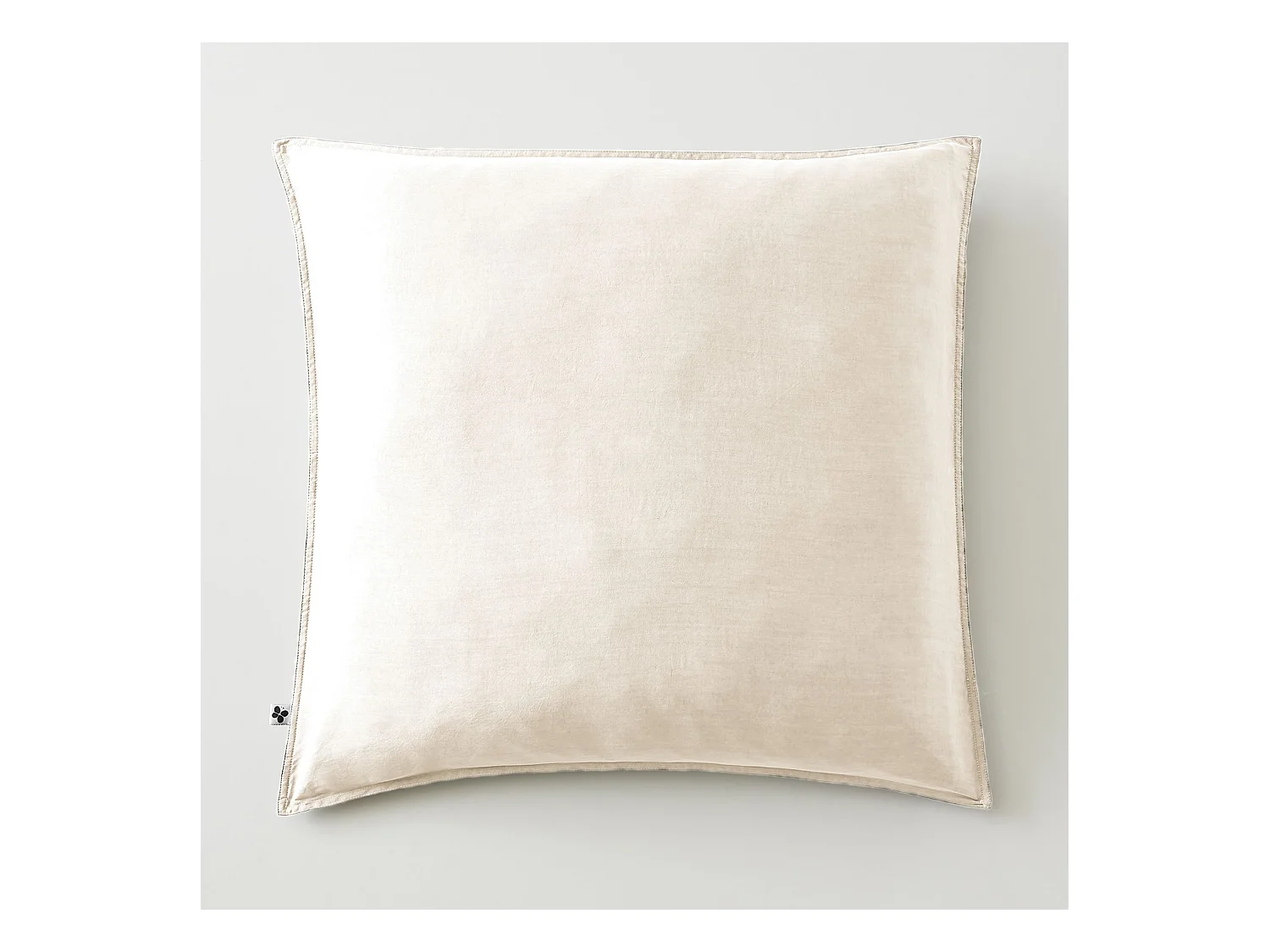 Taie d'oreiller 63x63 lyocell uni pampa Terre de Nuit Lysandre