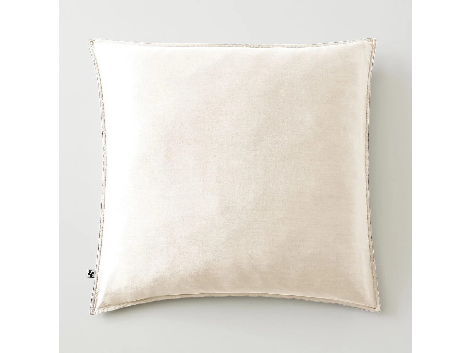 Taie d'oreiller 63x63 lyocell uni pampa Terre de Nuit Lysandre