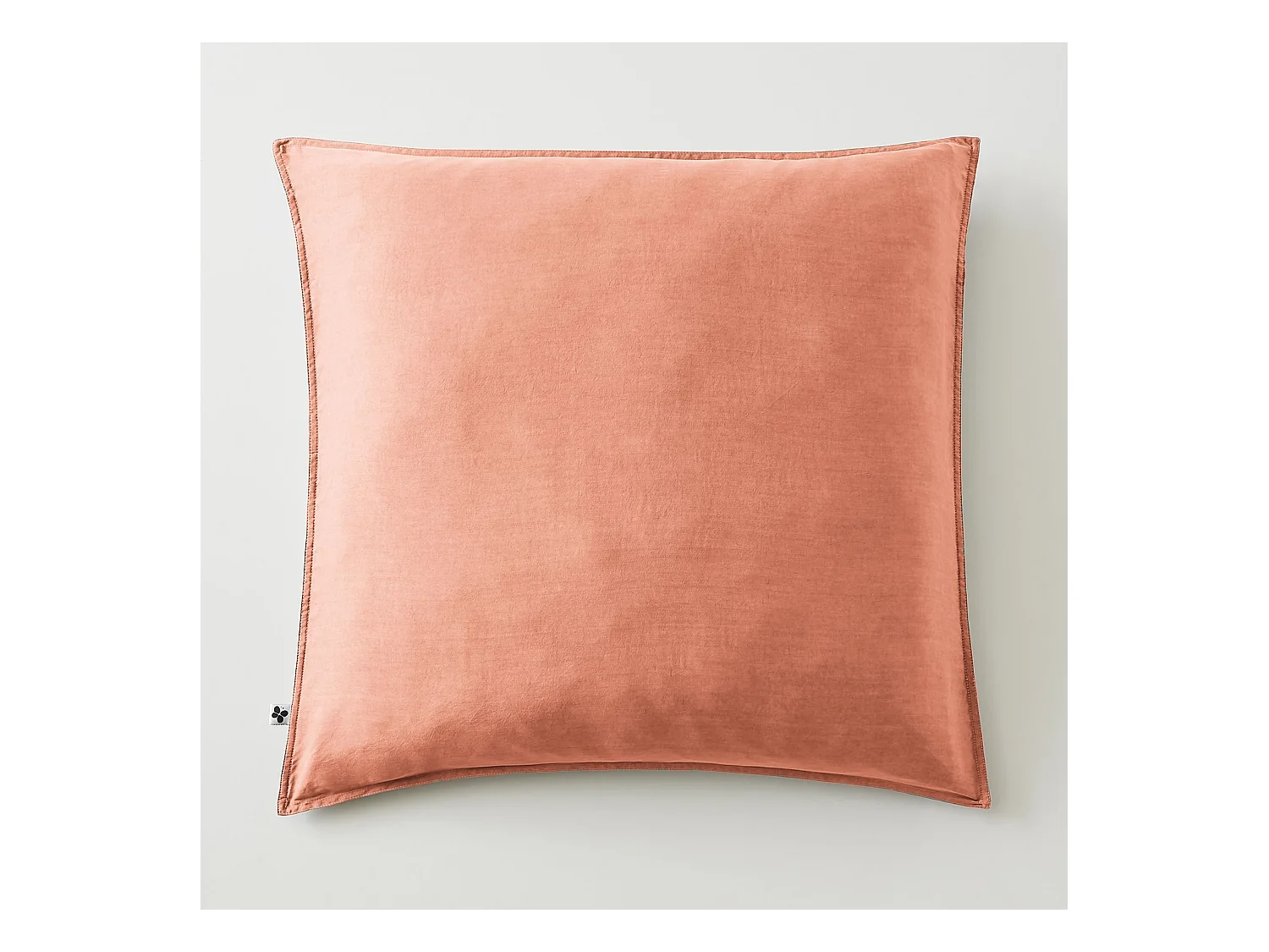 Taie d'oreiller 63x63 lyocell uni terracotta Terre de Nuit Lysandre