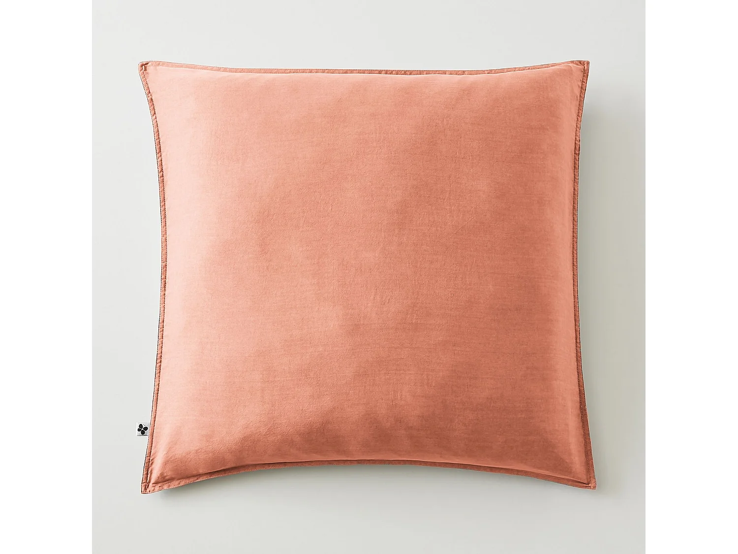 Taie d'oreiller 63x63 lyocell uni terracotta Terre de Nuit Lysandre