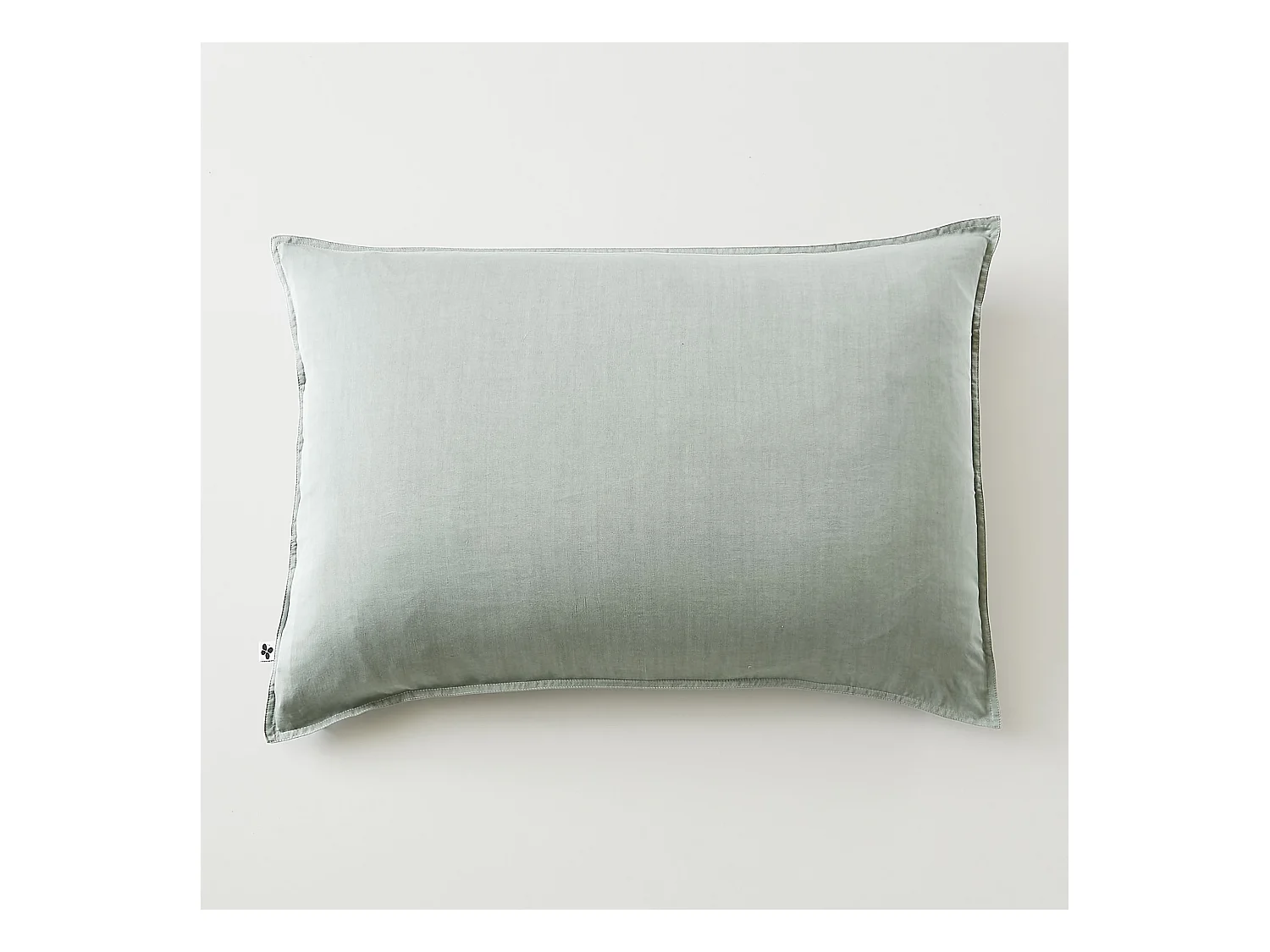 Taie d'oreiller 50x70 lyocell uni lichen Terre de Nuit Lysandre