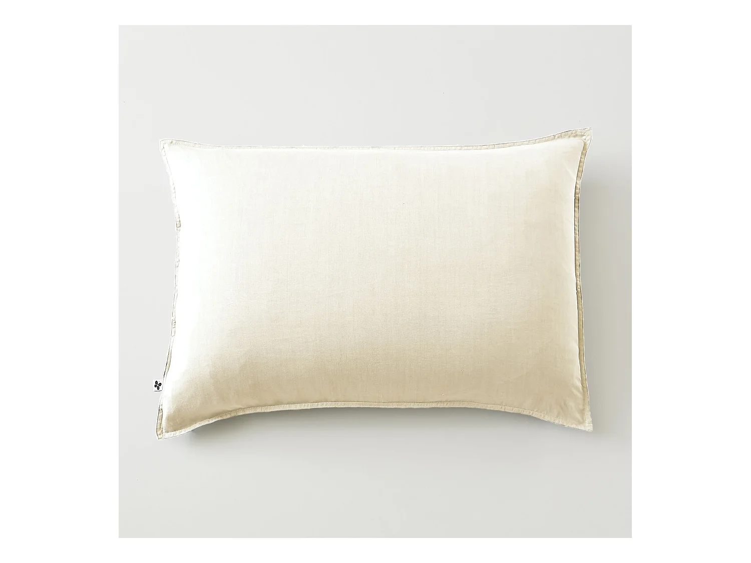 Taie d'oreiller 50x70 lyocell uni pampa Terre de Nuit Lysandre