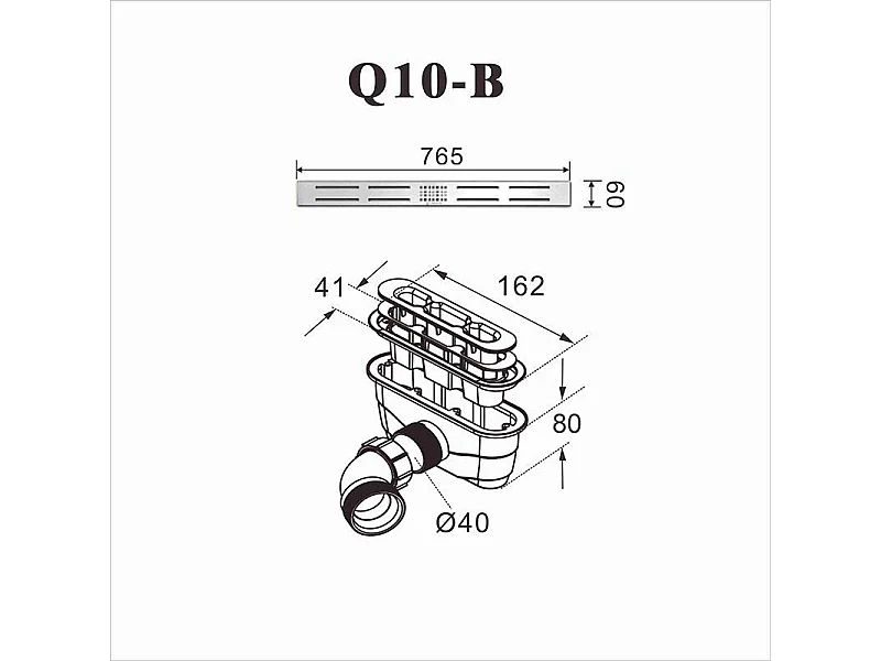 Piatto Doccia Rettangolare 90x110x3cm in Pietra Vulcanica e Resina Mista Finitura Pietra Nera Ruvida Ultraslim Antiscivolo Antibatterico