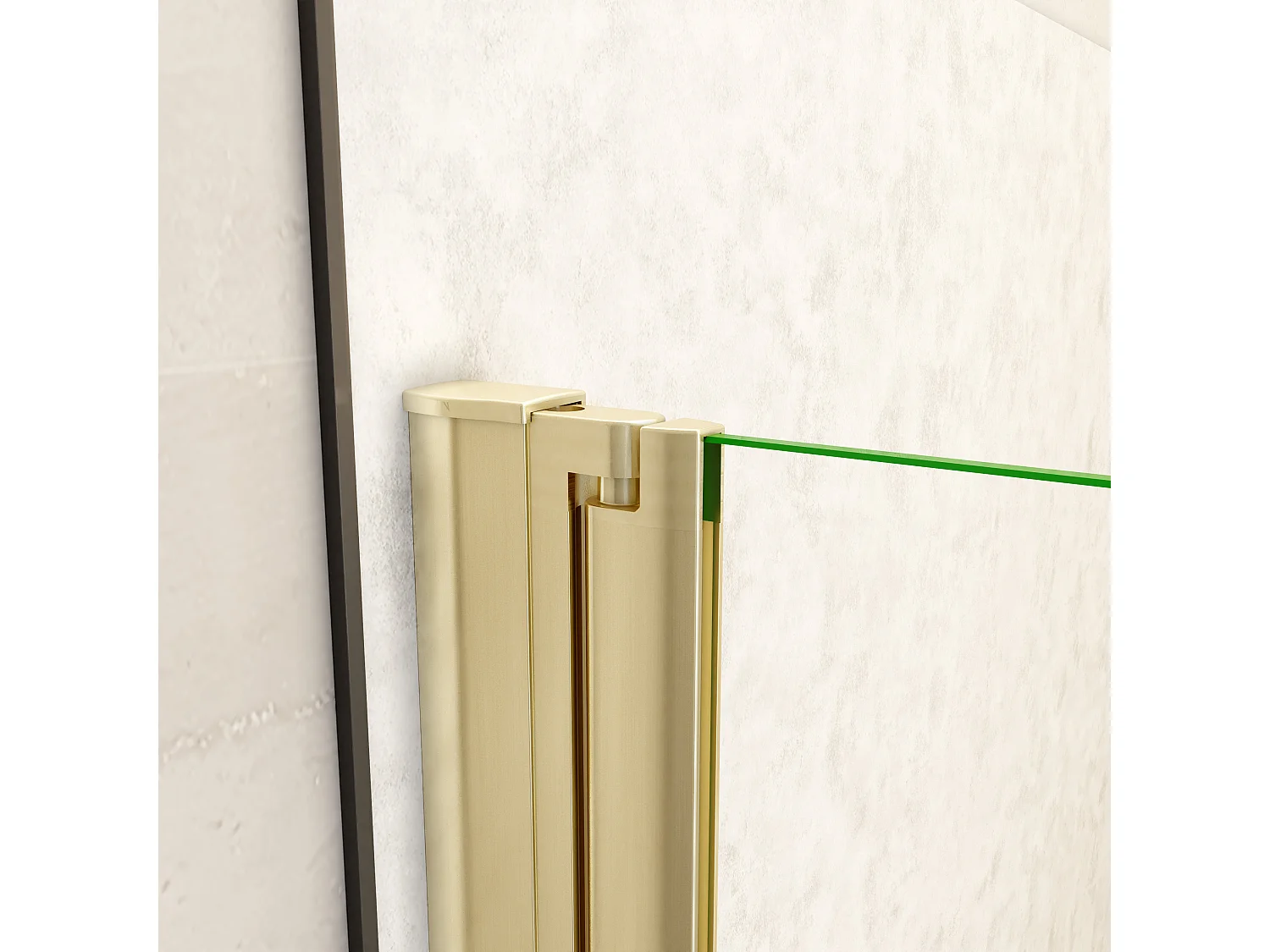 Douchedeur vouwdeur 70x195cm niche,6mm Helder Veiligheidsglas Easyclean,goud aluminium profiel