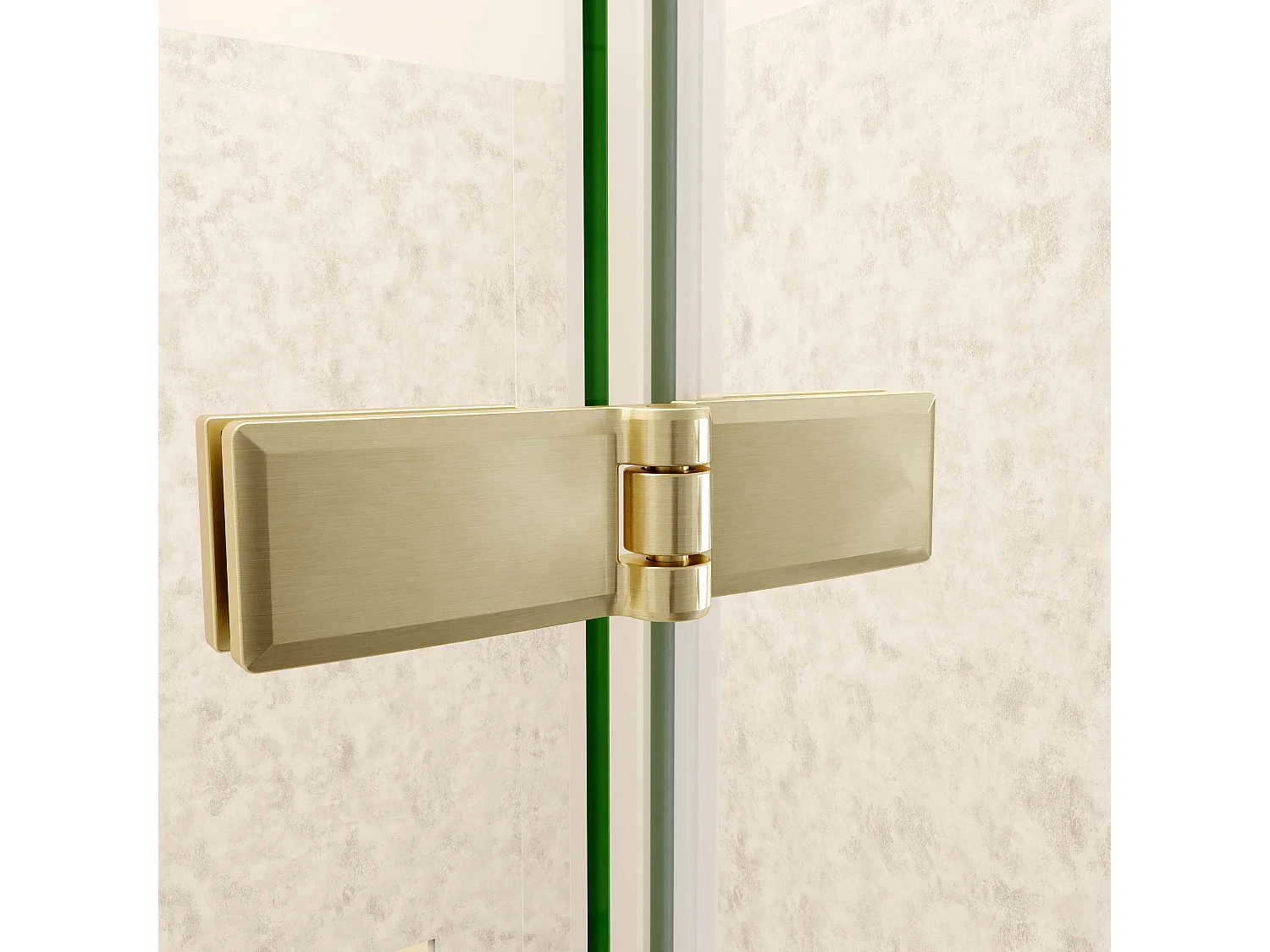 Douchedeur vouwdeur 80x195cm niche,6mm Helder Veiligheidsglas Easyclean,goud aluminium profiel