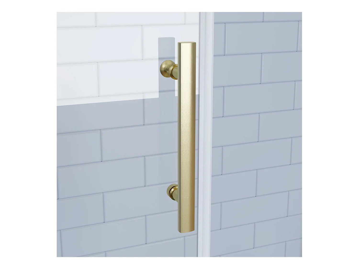 Inloopdouche-douchewand 95x195cm 6mm NANO EasyClean veiligheidsglas goud aluminium profiel