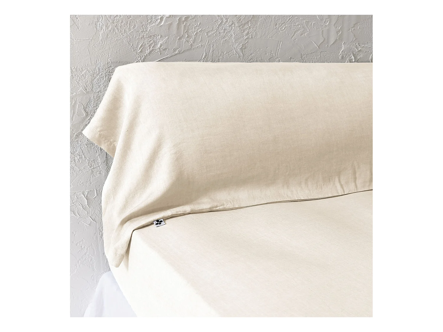 Taie de traversin 43x185 lyocell uni pampa Terre de Nuit Lysandre