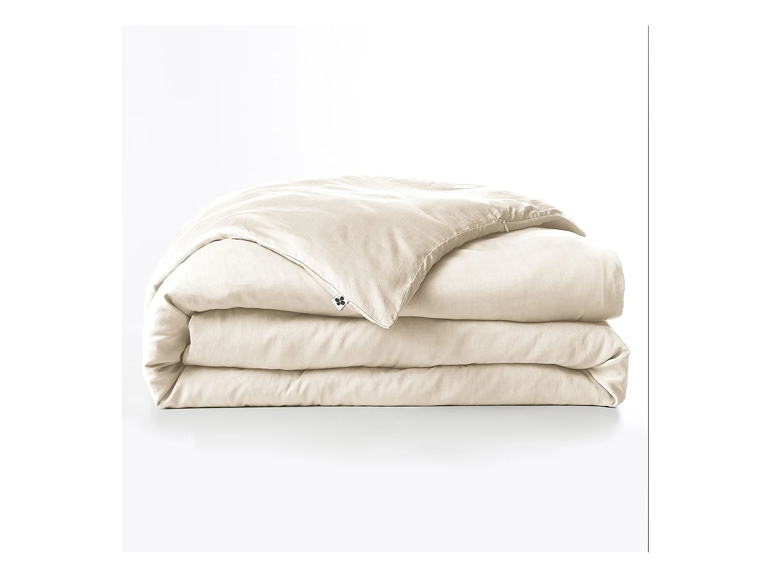 Housse de couette 260x240 lyocell uni pampa Terre de Nuit Lysandre