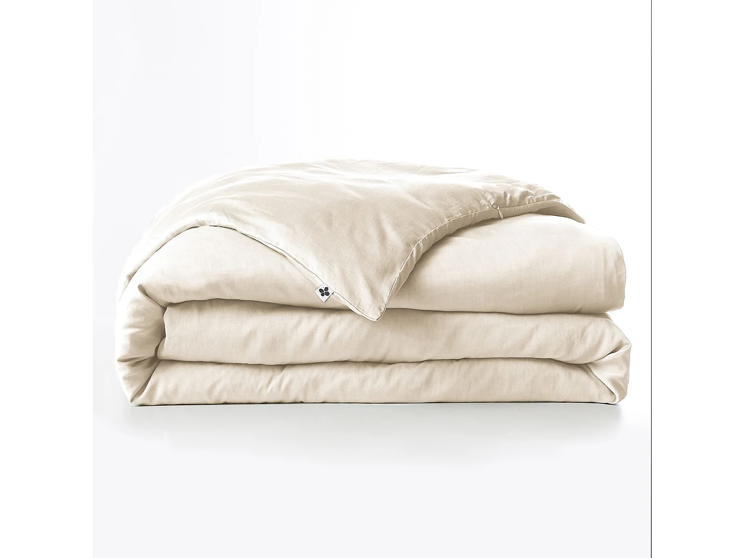 Housse de couette 260x240 lyocell uni pampa Terre de Nuit Lysandre