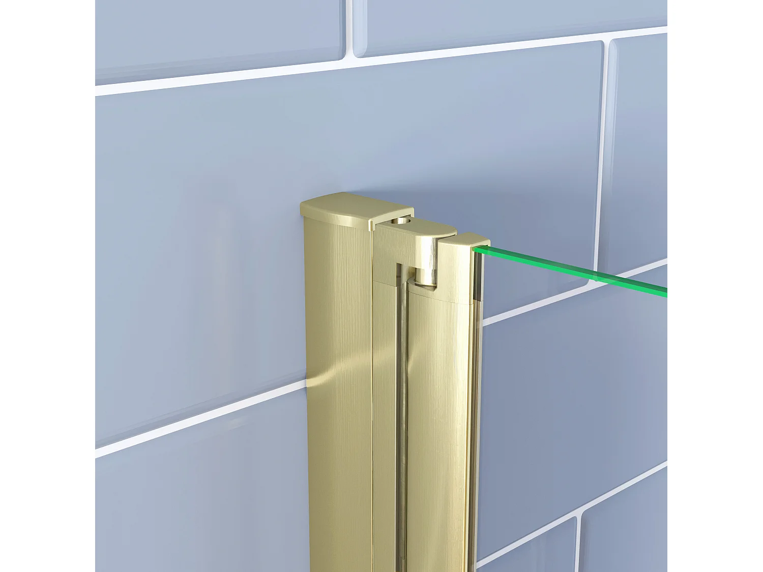 Inloopdouche-douchewand 75x195cm 6mm NANO EasyClean veiligheidsglas goud aluminium profiel