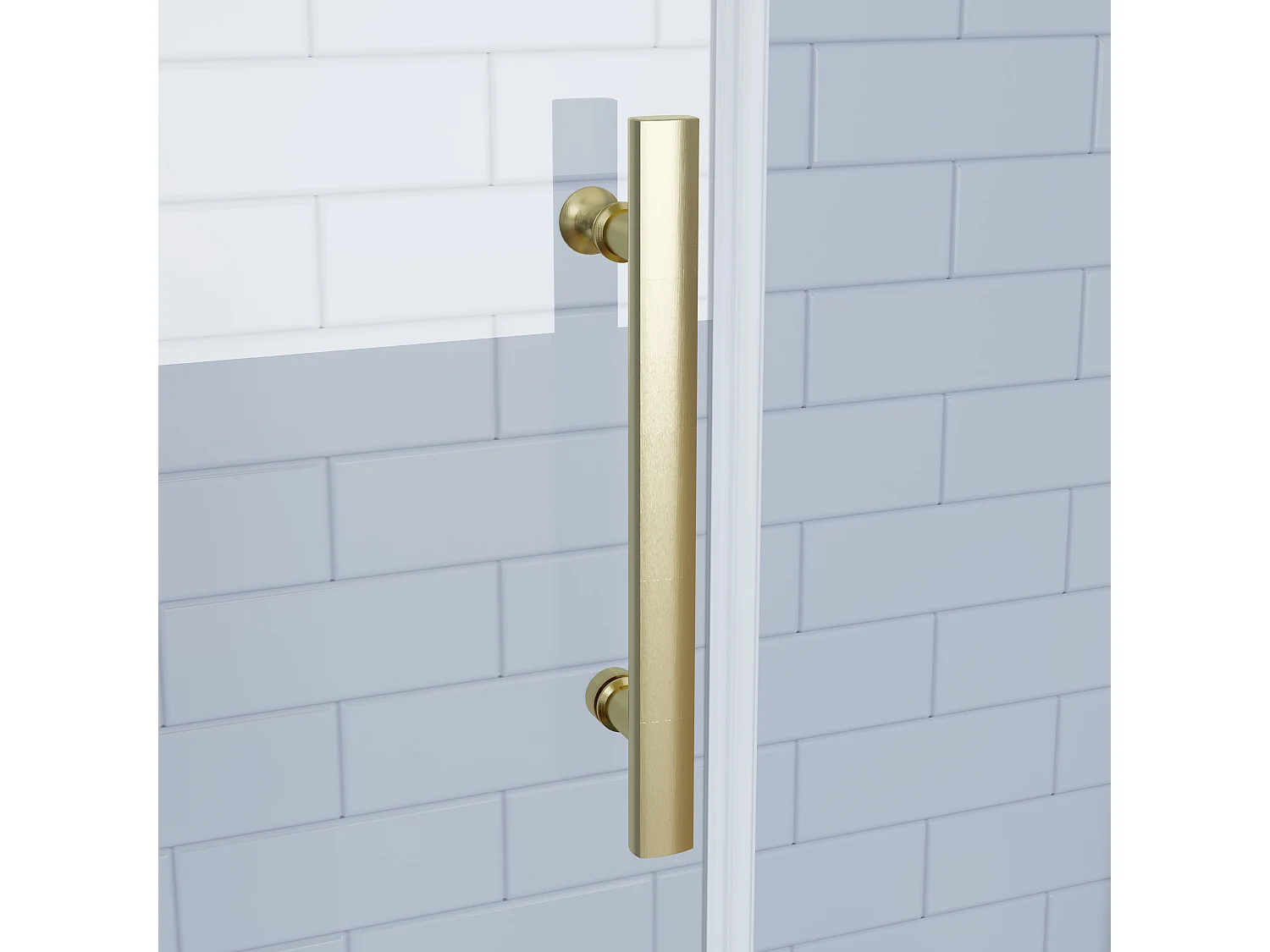 Inloopdouche-douchewand 75x195cm 6mm NANO EasyClean veiligheidsglas goud aluminium profiel