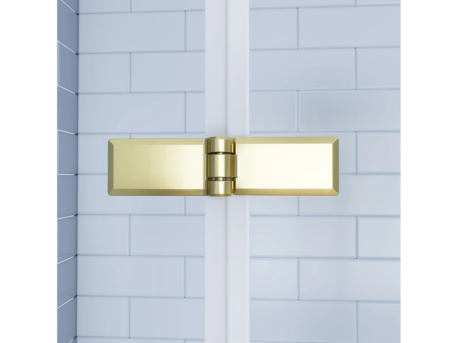 Douchecabine 120x120x195cm Opvouwbare 6mm NANO Easyclean veiligheidsglas goud aluminium profiel