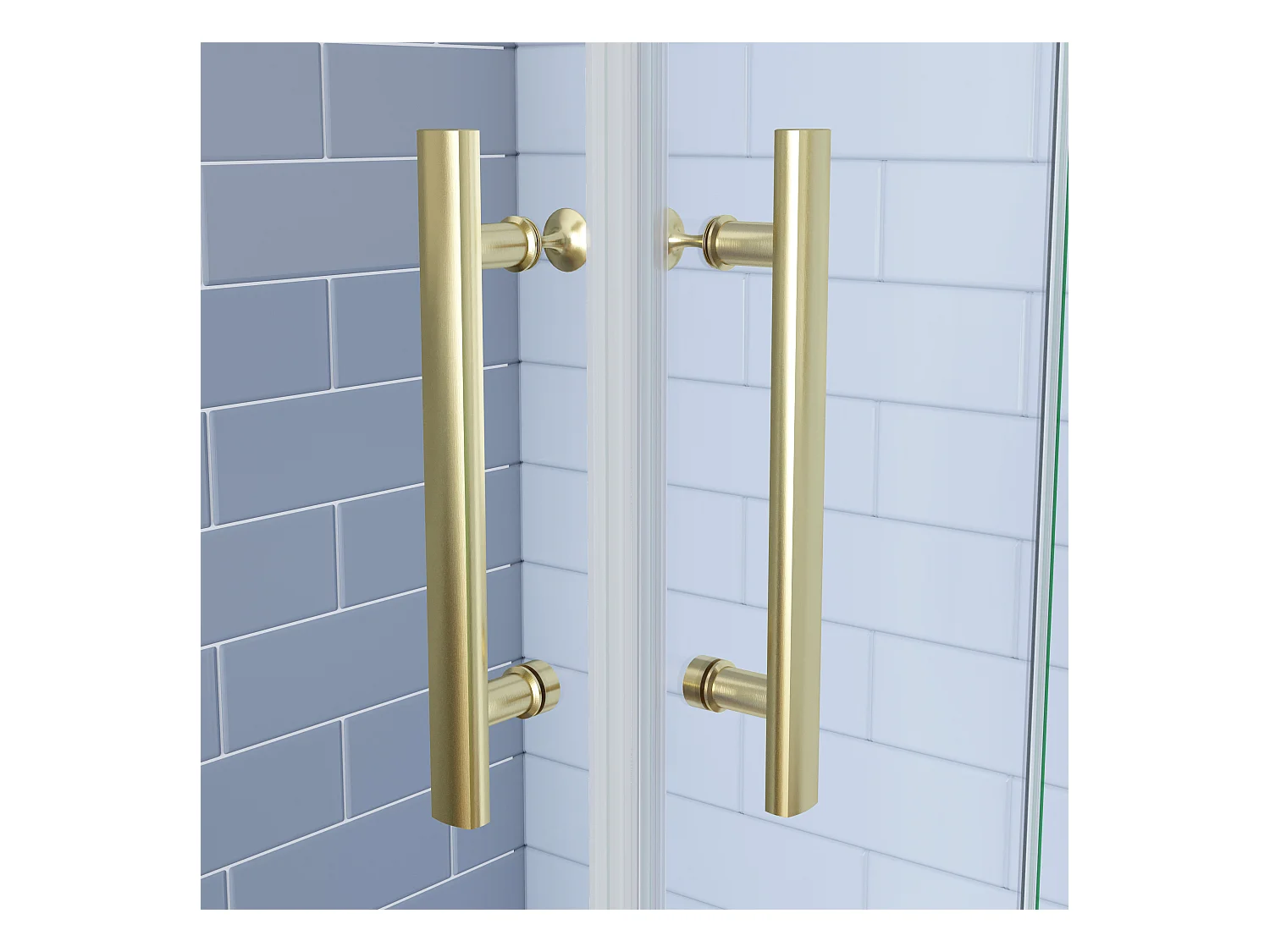 Douchecabine 70x100x195cm Opvouwbare 6mm NANO Easyclean veiligheidsglas goud aluminium profiel