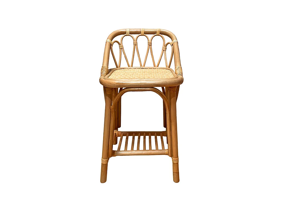 Table d’appoint 55 cm en rotin naturel tressé – HAZEL