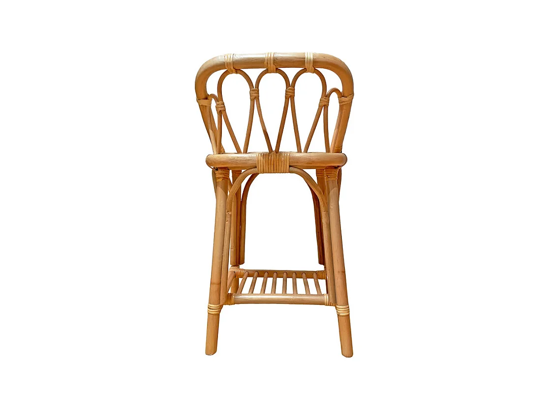 Table d’appoint 55 cm en rotin naturel tressé – HAZEL