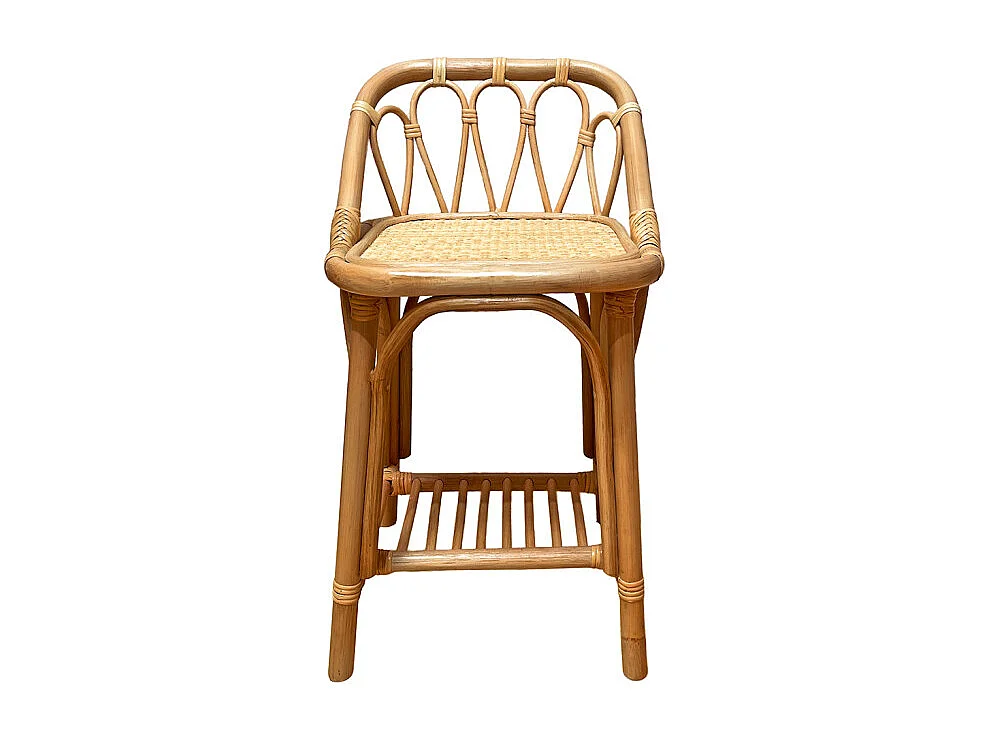 Table d’appoint 55 cm en rotin naturel tressé – HAZEL