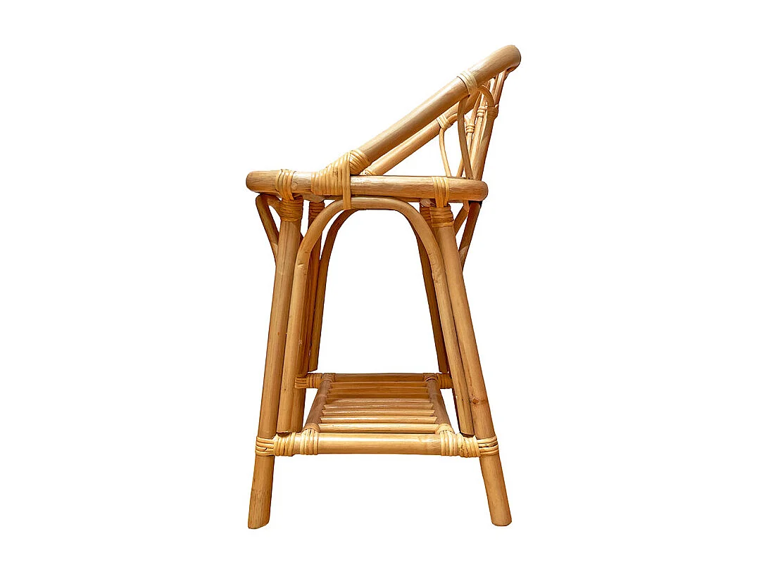 Table d’appoint 55 cm en rotin naturel tressé – HAZEL