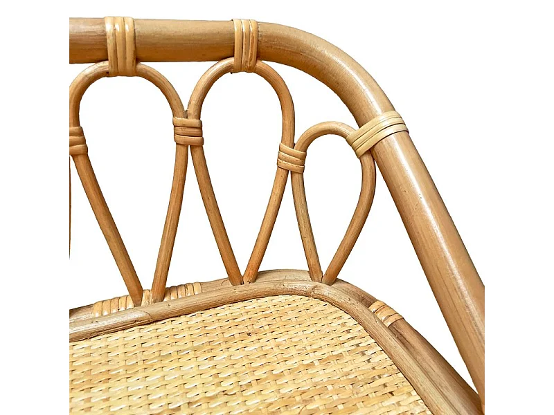 Table d’appoint 55 cm en rotin naturel tressé – HAZEL