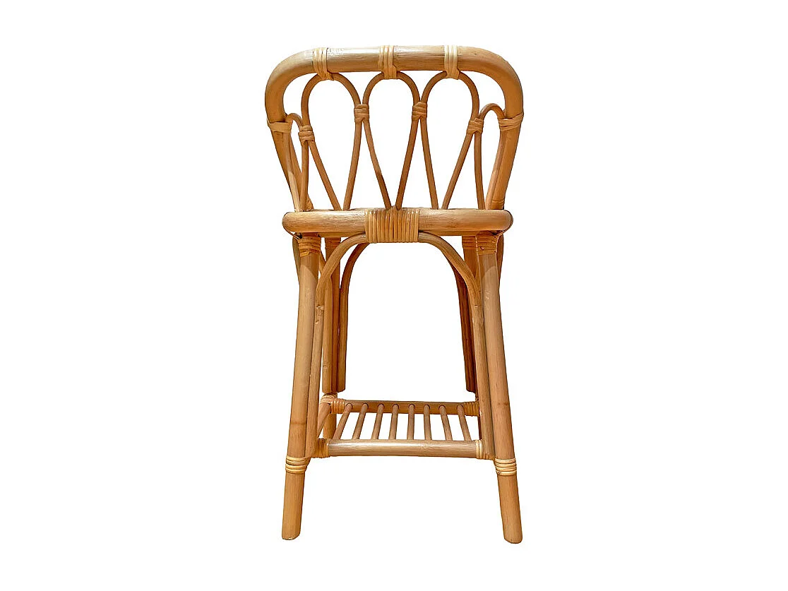 Table d’appoint 55 cm en rotin naturel tressé – HAZEL