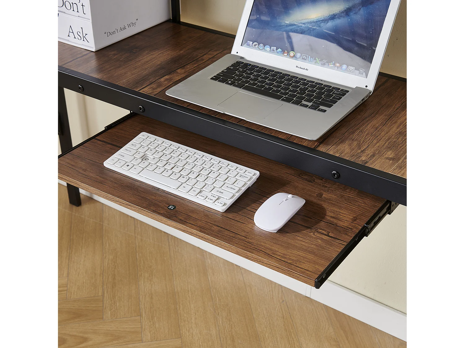 Lit superposé métallique avec bureau intégré, sécurité renforcée, noir, 195x103x180 cm