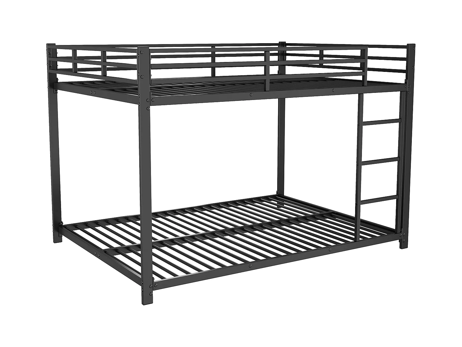 Lit superposé, 140x200 cm, lit en métal pour enfants, métal de qualité, classique, blanc (203x144.5x140 cm)