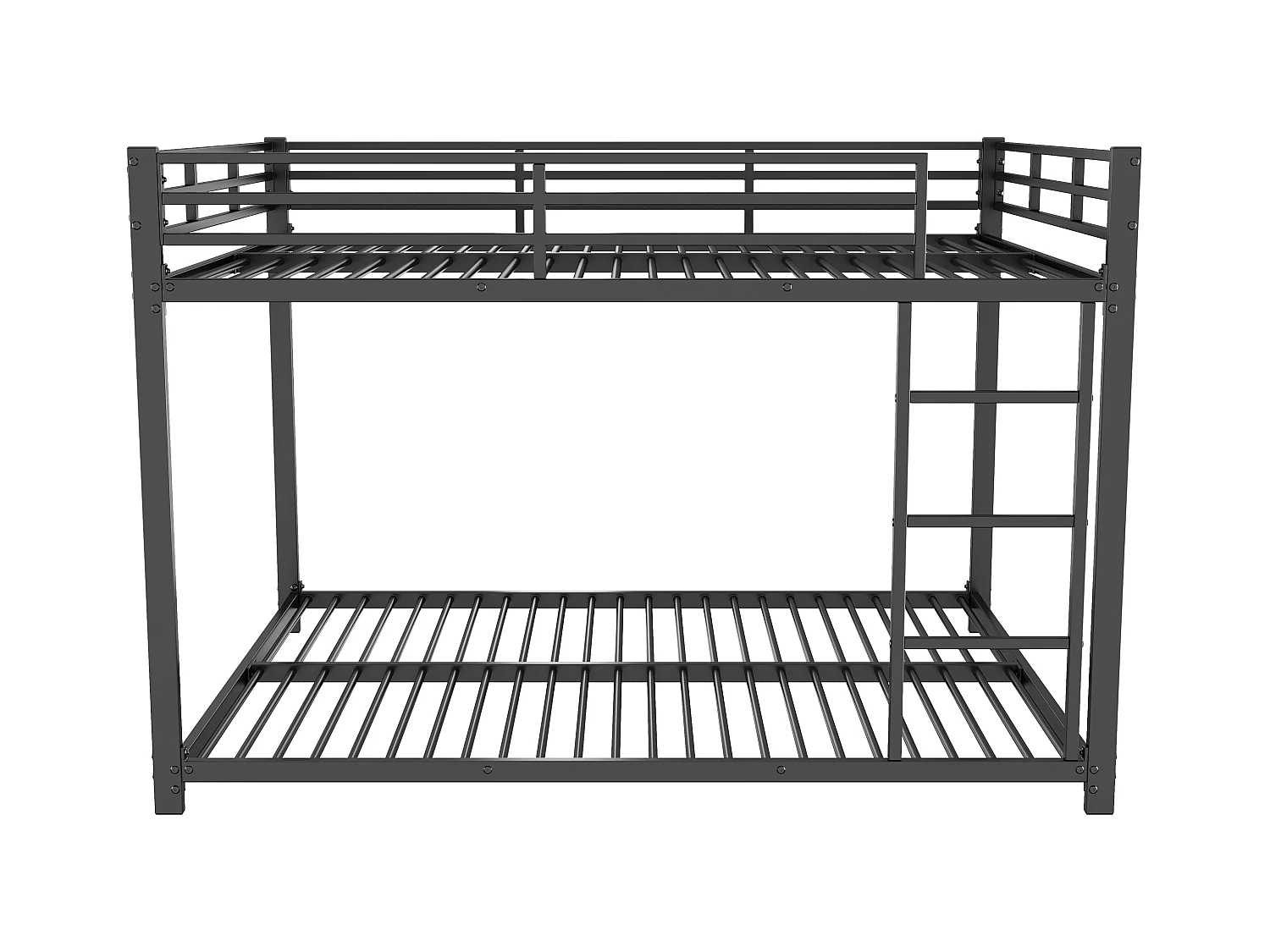 Letto a castello 140x200 cm, letto in metallo per bambini, metallo di qualità, classico, bianco (203x144,5x140 cm)