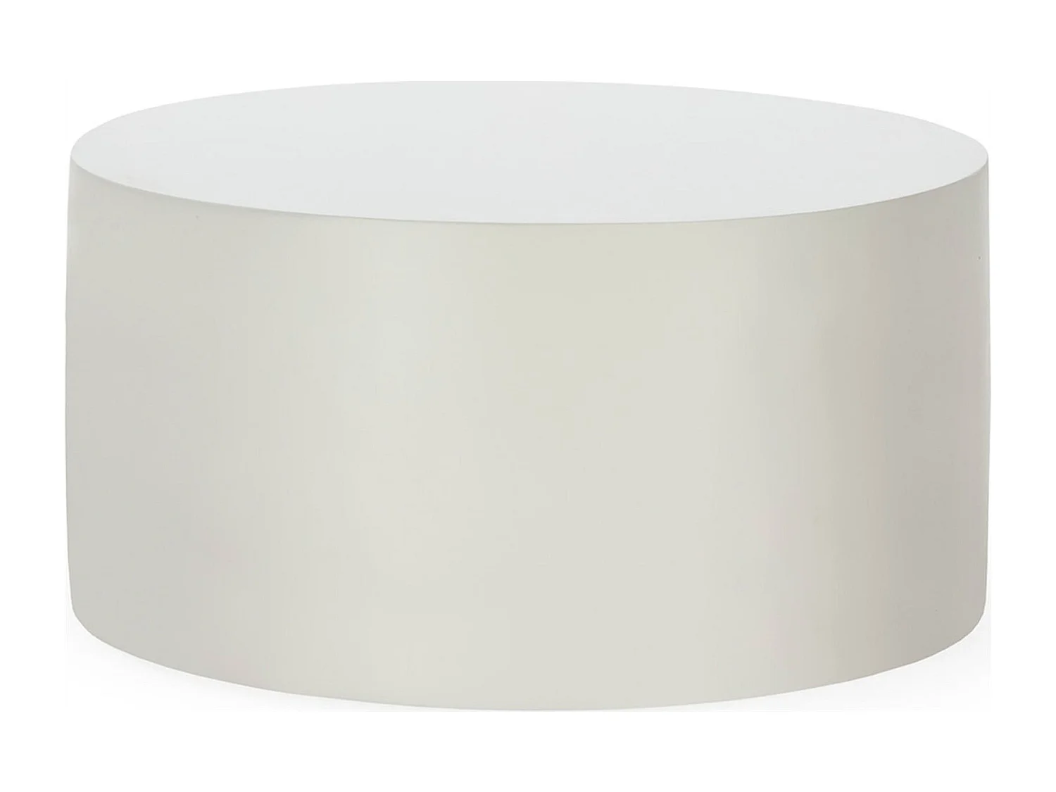 Table à café ronde blanche en fibre de pierre design épuré