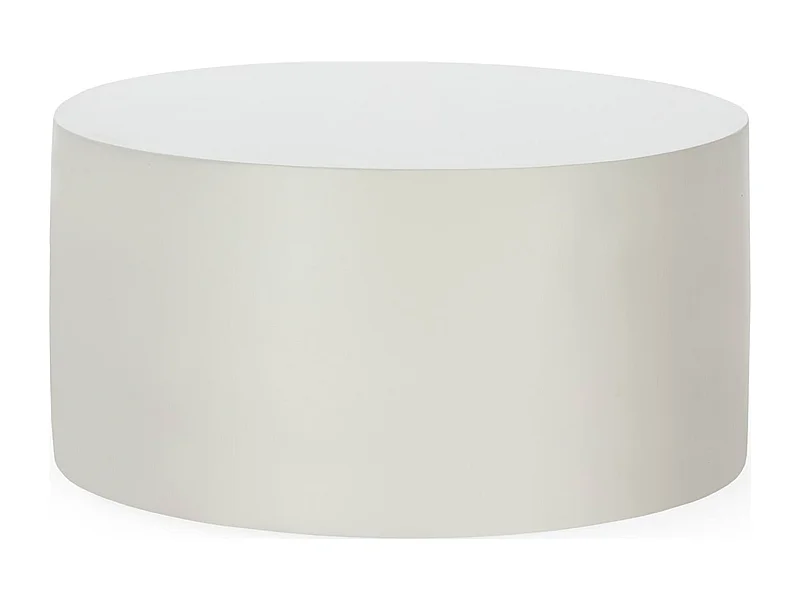 Table à café ronde blanche en fibre de pierre design épuré