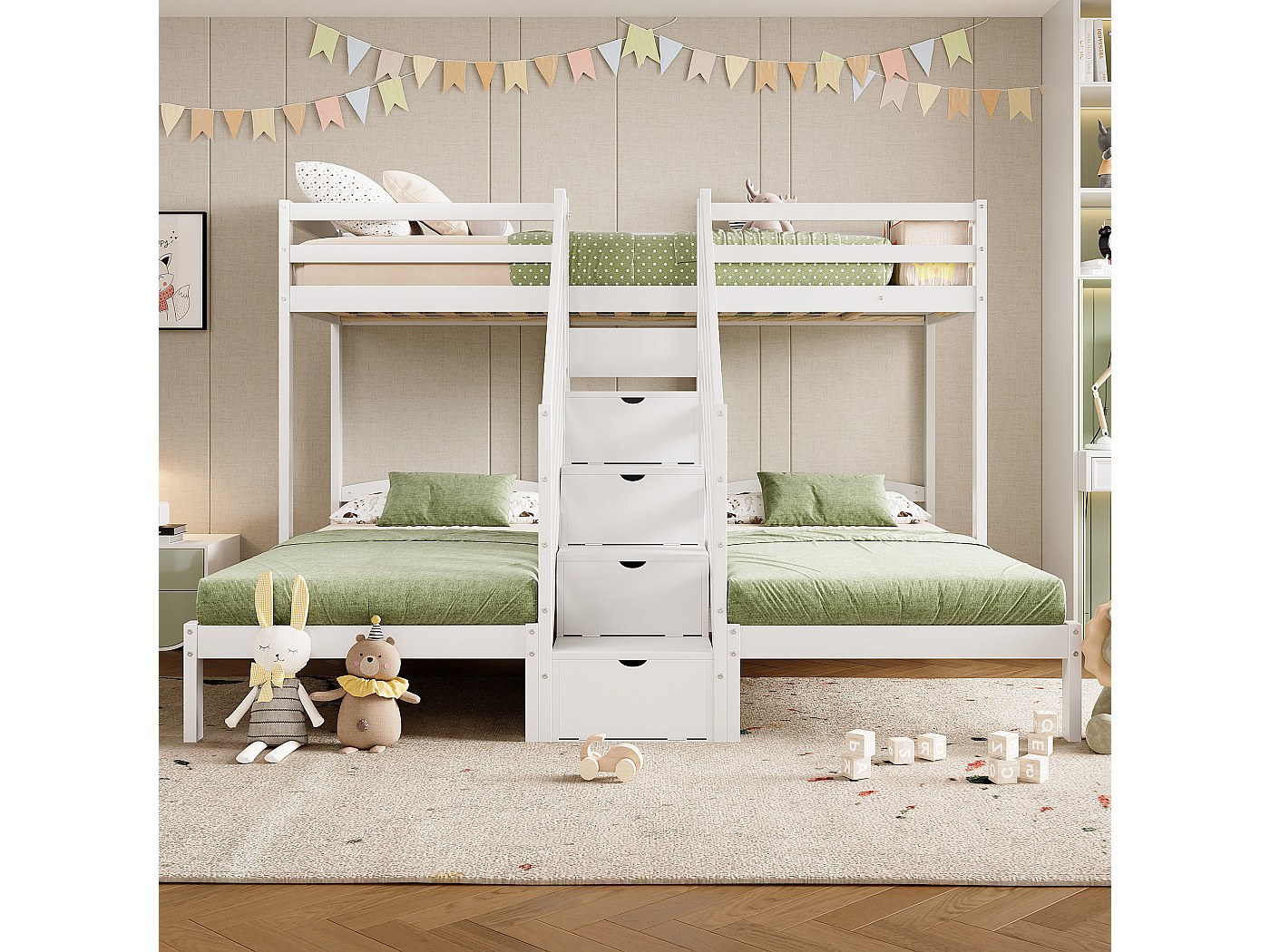 letto a castello con cassetti