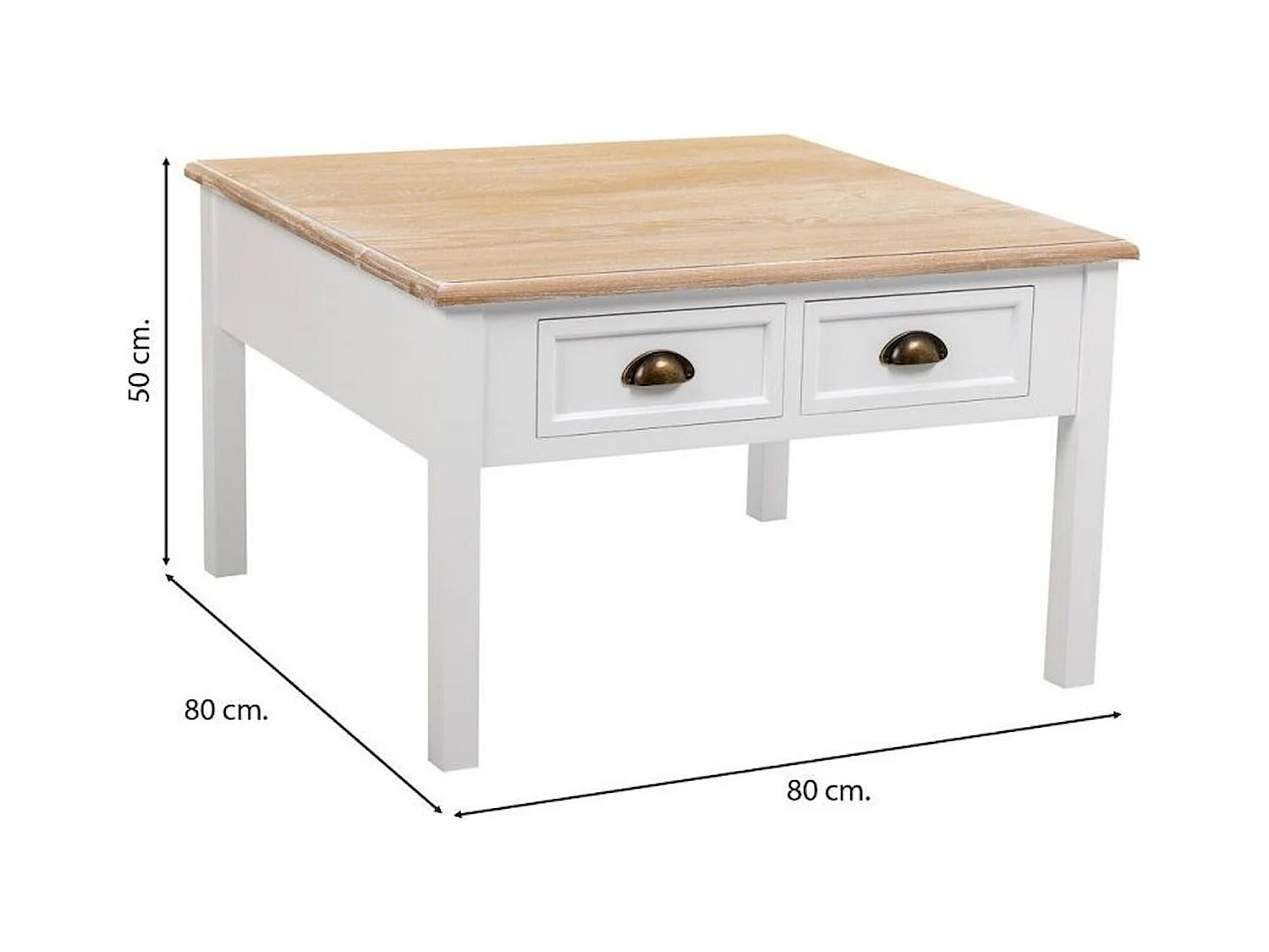 table basse blanche en bois avec tiroirs ambiance élégante