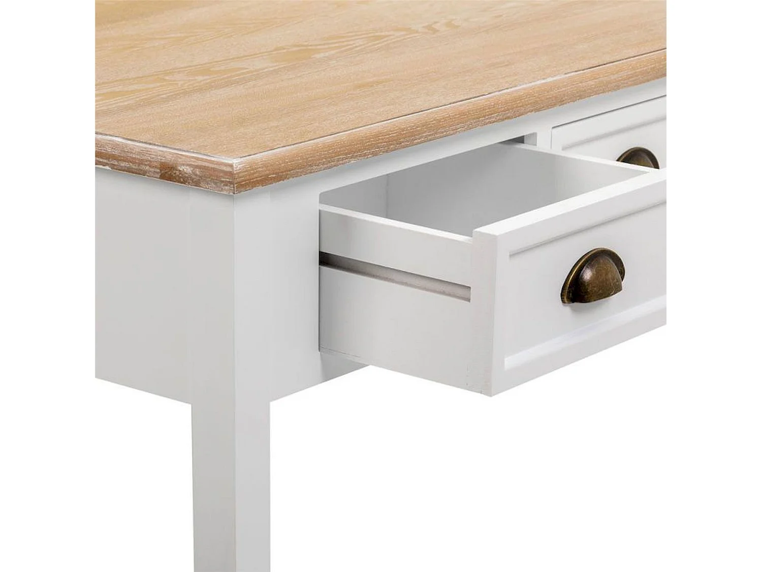 table basse blanche en bois avec tiroirs ambiance élégante