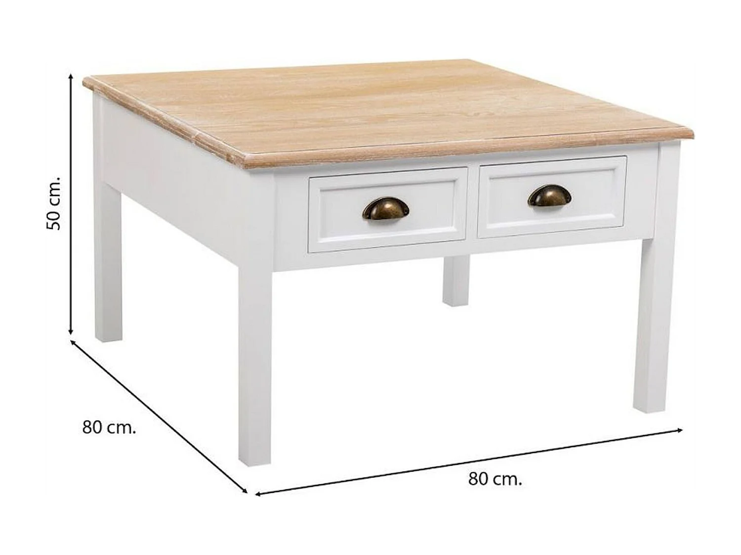 table basse blanche en bois avec tiroirs ambiance élégante