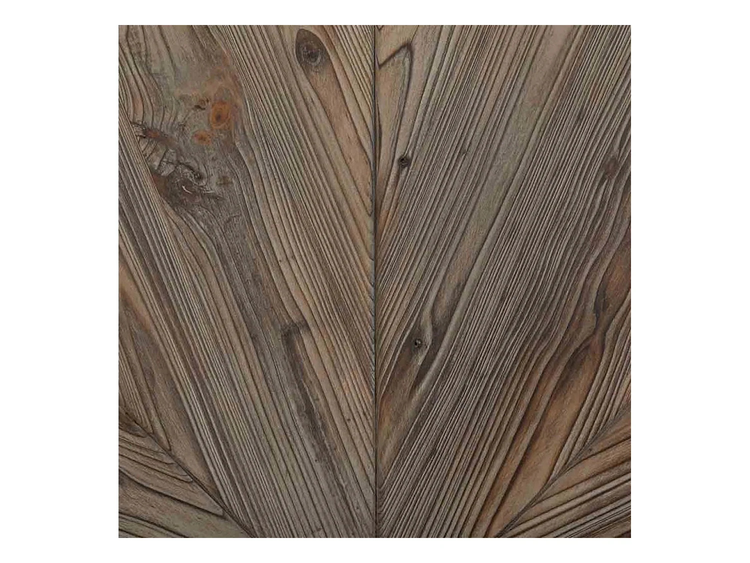 table basse design bois et métal marron style industriel