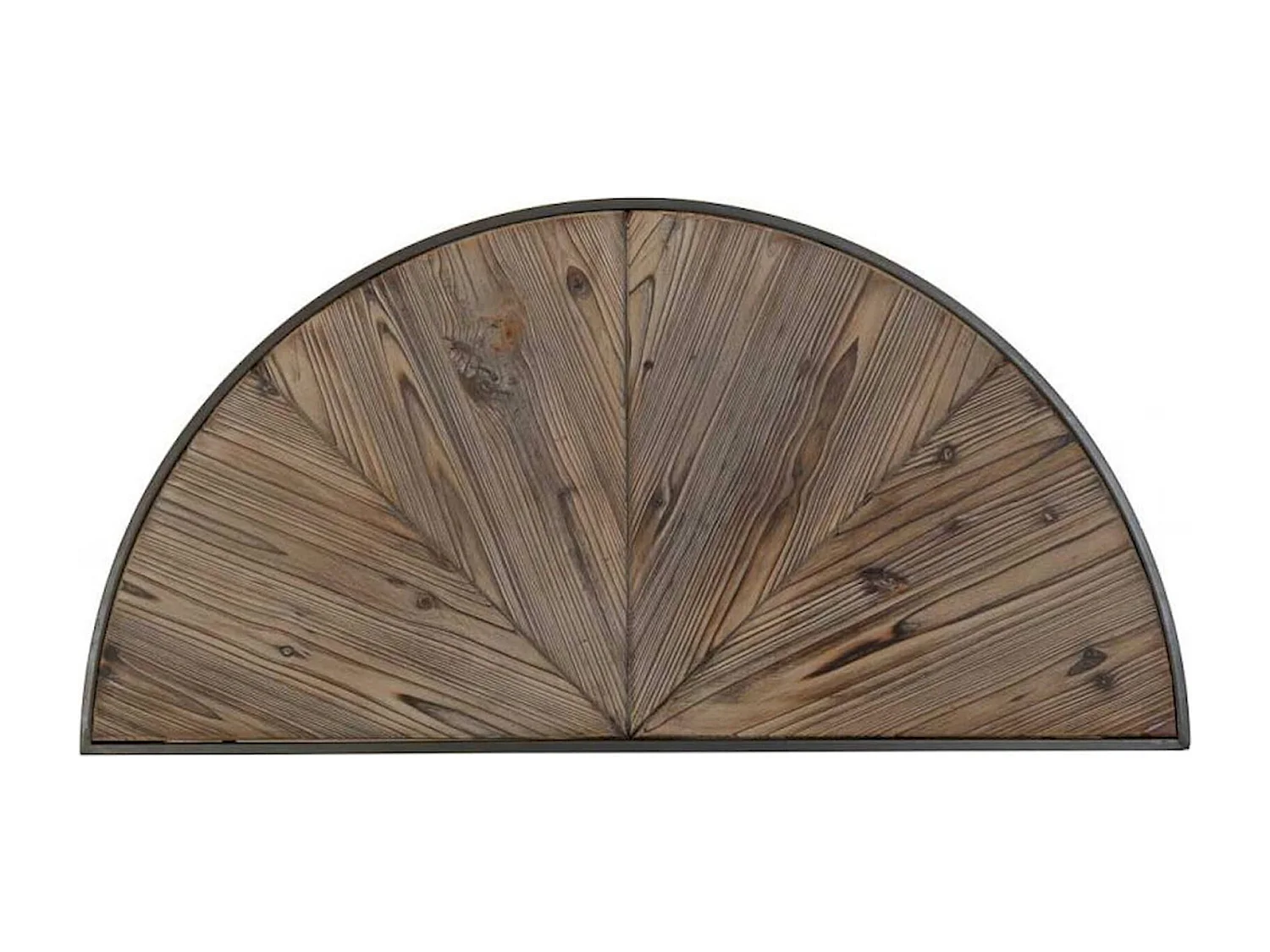 table basse design bois et métal marron style industriel