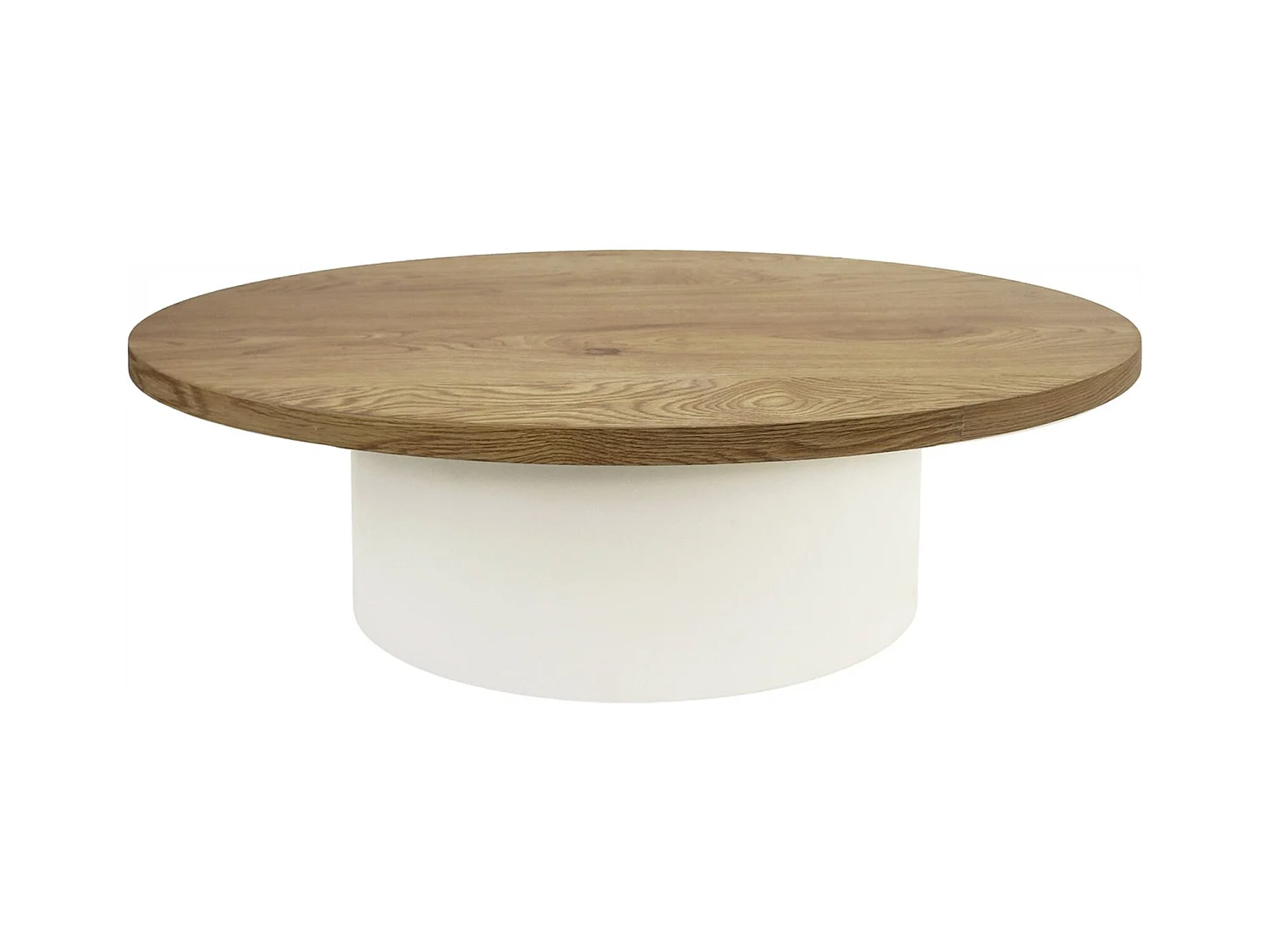 table basse design bois naturel et blanc pour salon élégant