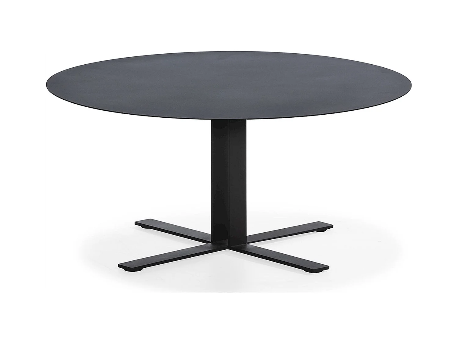 Table à café design métal noir finition peinture élégante