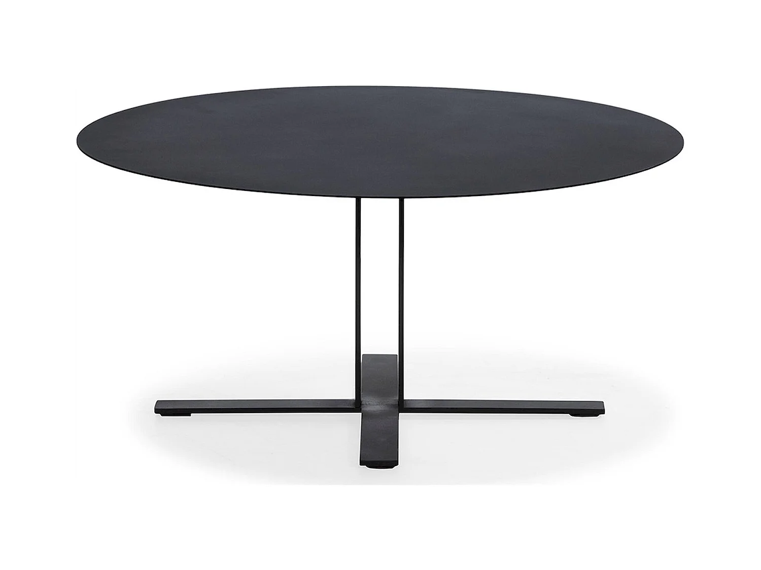 Table à café design métal noir finition peinture élégante