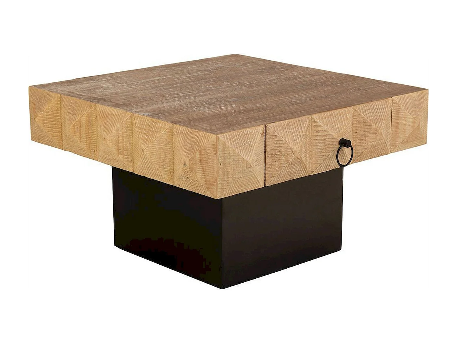 table basse en bois avec tiroir brun design contemporain