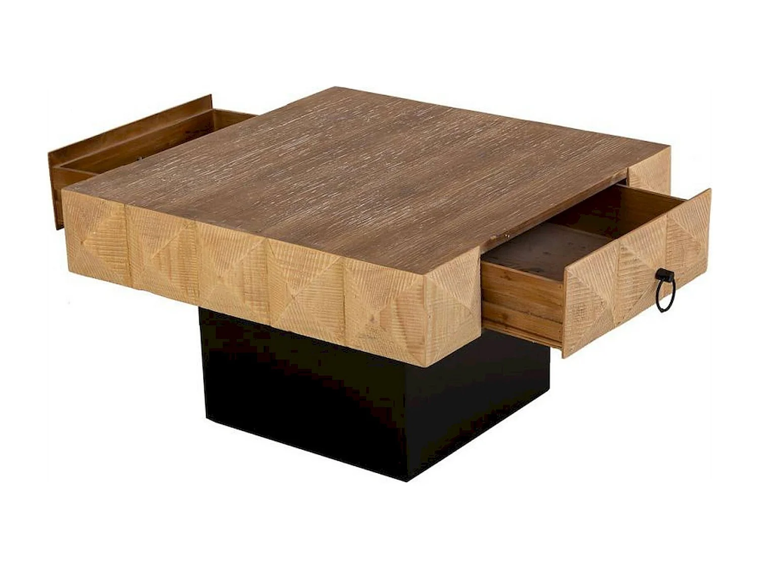 table basse en bois avec tiroir brun design contemporain