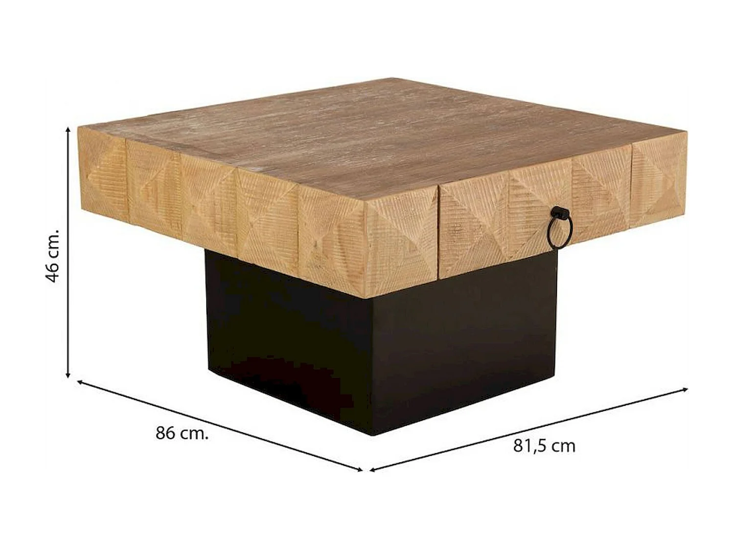 table basse en bois avec tiroir brun design contemporain