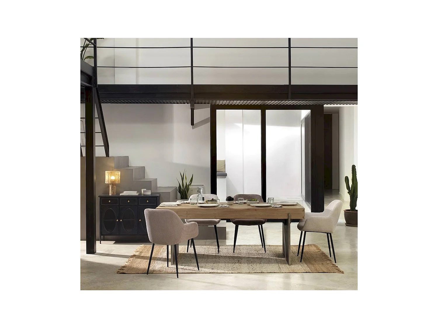 table basse bois d'abeto et pieds laqués finition métalisée