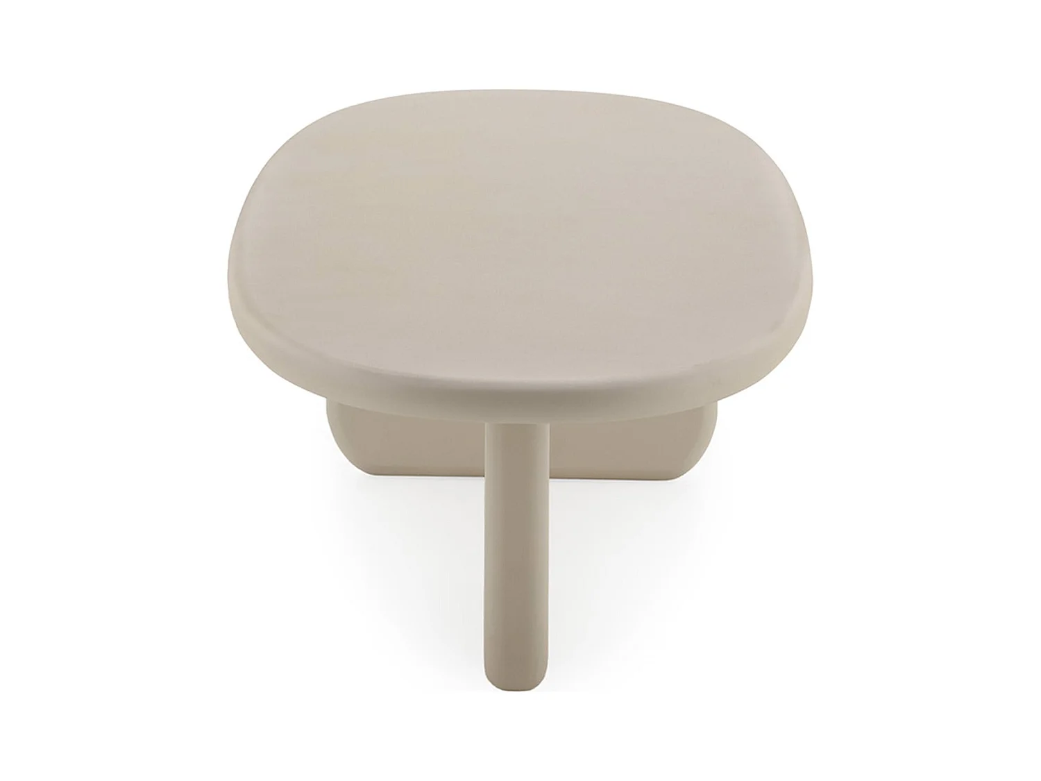 Table basse taupe design effet pierre pour salon contemporain