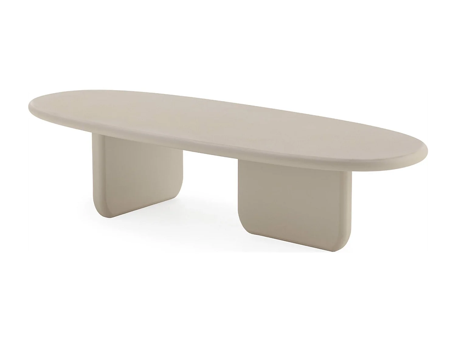 Table basse taupe design effet pierre pour salon contemporain