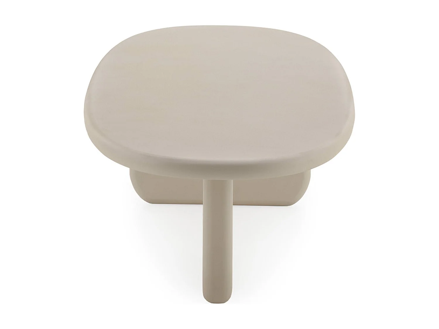 Table basse taupe design effet pierre pour salon contemporain